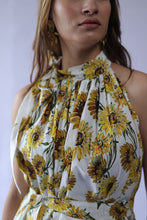 Load image into Gallery viewer, Sunflower Halter Neck Poplin Maxi dress