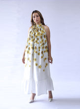 Load image into Gallery viewer, Sunflower Halter Neck Poplin Maxi dress