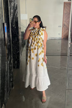 Load image into Gallery viewer, Sunflower Halter Neck Poplin Maxi dress