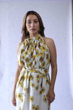 Load image into Gallery viewer, Sunflower Halter Neck Poplin Maxi dress