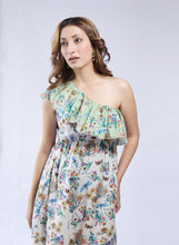 Load image into Gallery viewer, One shoulder Gardenia Maxi