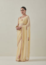 Load image into Gallery viewer, Summer Yellow Rose Saree
