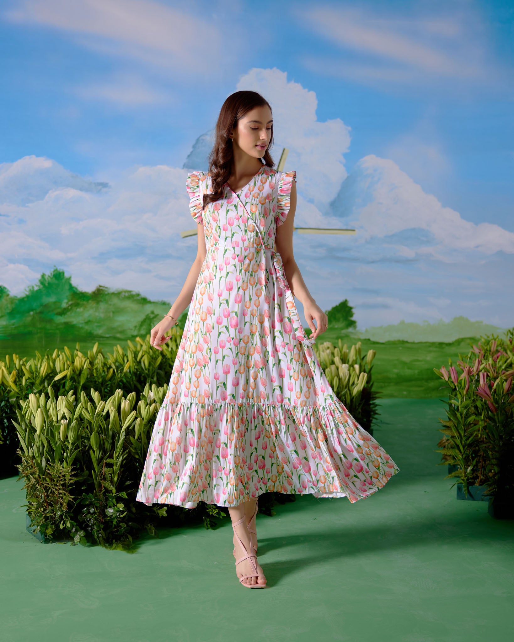 BLOOMING TULIPS MAXI DRESS