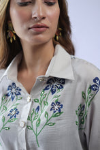 Load image into Gallery viewer, Grey Bloom Shirt Co-ord
