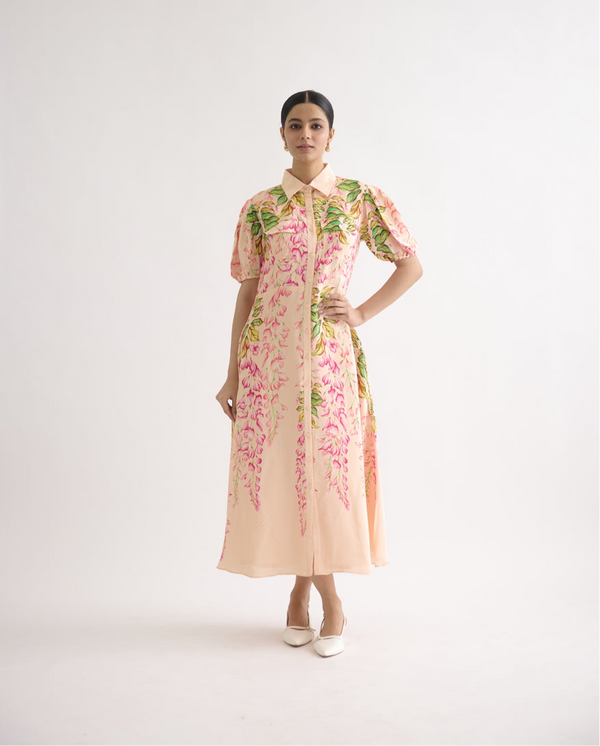Rose Reverie Shirt Dress