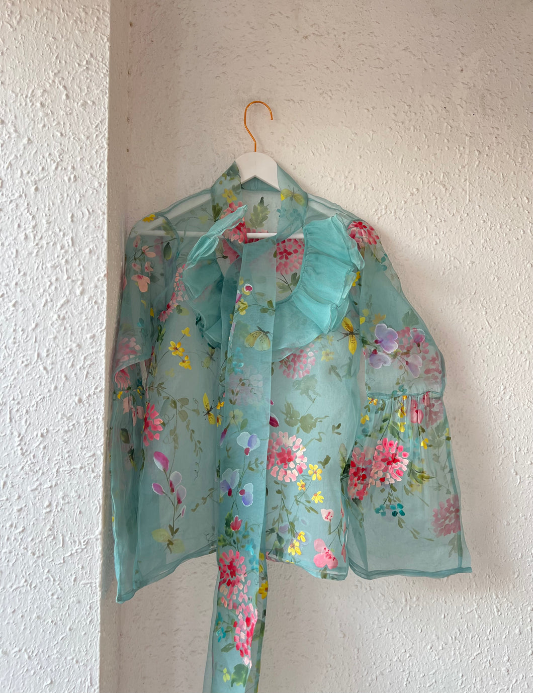 Teal Blossom Top