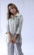 Load image into Gallery viewer, Grey Bloom Shirt Co-ord
