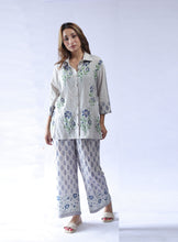 Load image into Gallery viewer, Grey Bloom Shirt Co-ord
