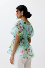 Load image into Gallery viewer, Blue Orchid Gather Top
