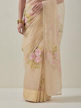 Load image into Gallery viewer, Creamy Yellow Rose Saree
