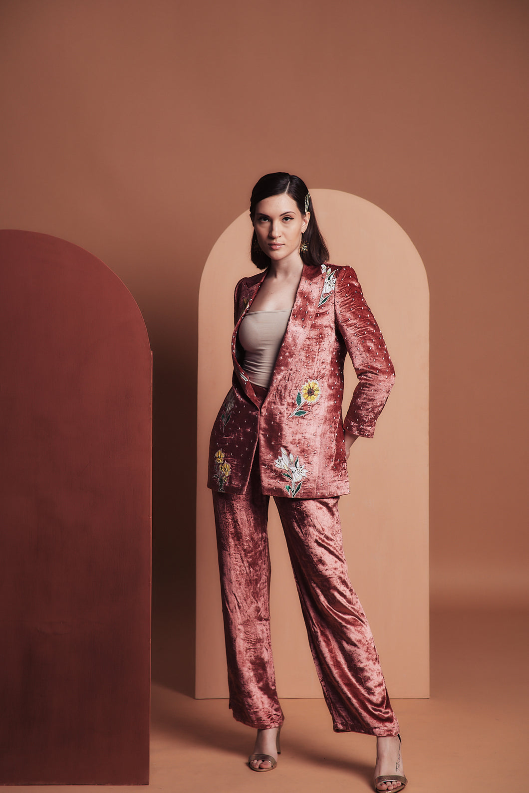 Bouquet Rosa Blazer Set