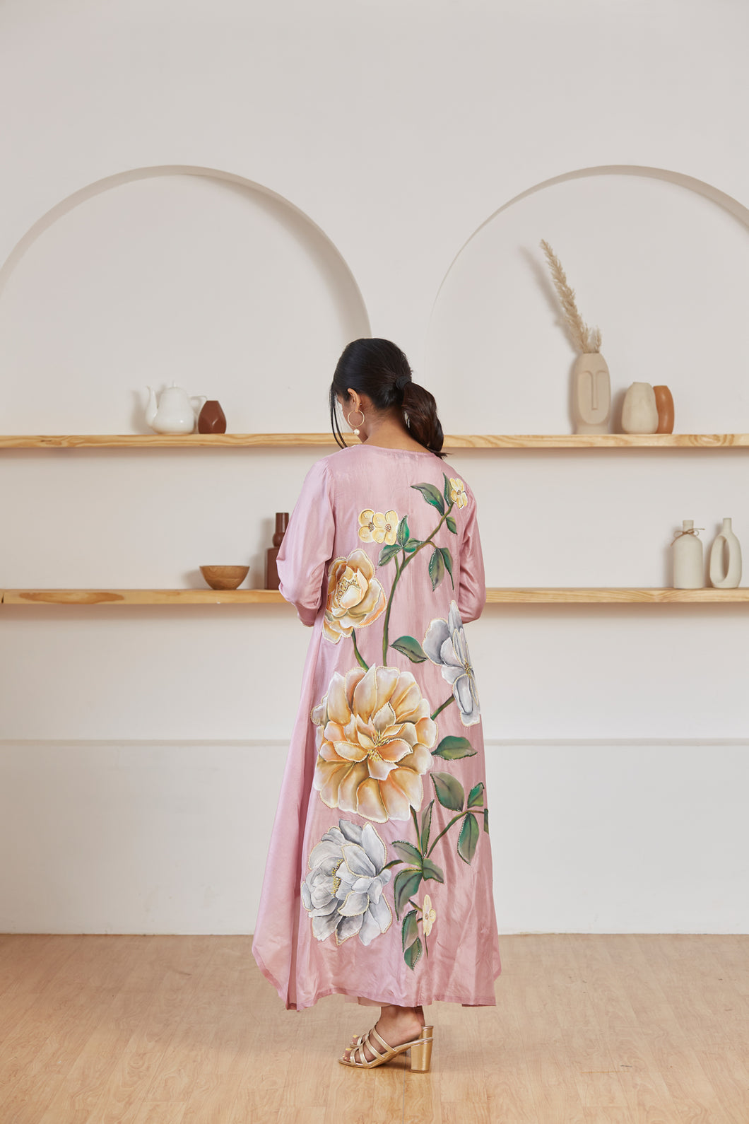Mauve Peony Cape Set